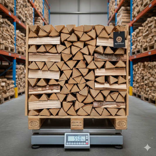 Palette de 1m³/0.5m³ de Hêtre Sec Premium - Le Bois Parfait pour une Chaleur Intense
