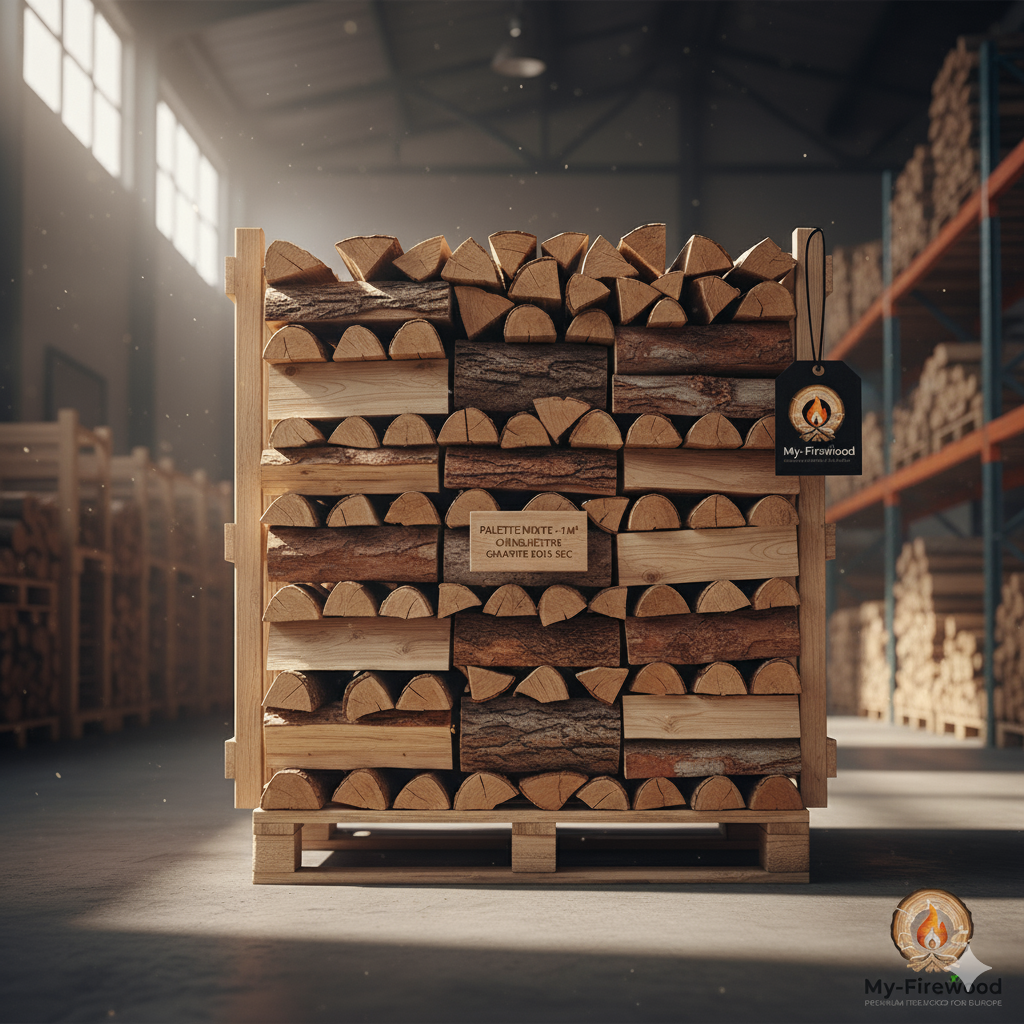 Palette Mixte 1m³/0.5m³ Chêne & Hêtre - Le Compromis Parfait Qualité/Prix