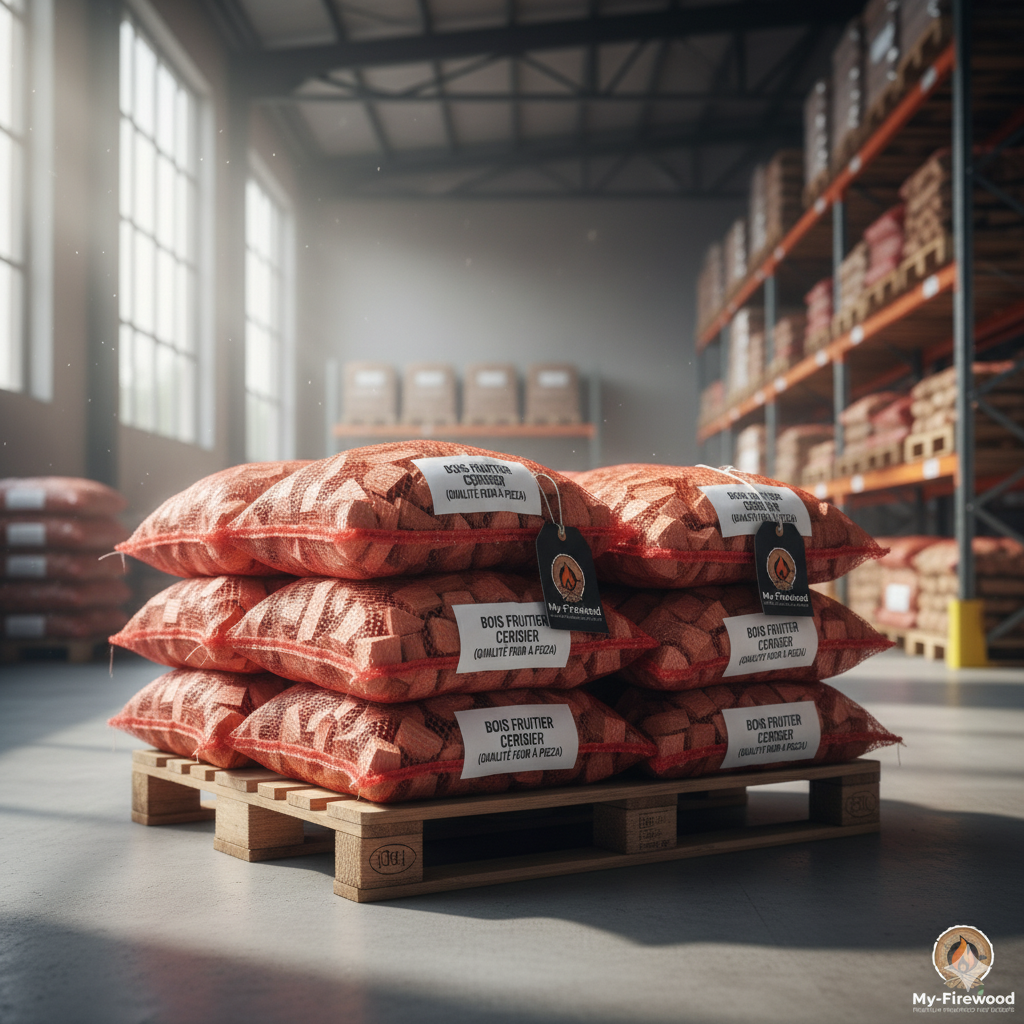 Bois Cerisier 10kg - Arômes Fruités pour Four à Pizza & Grill